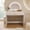 White, variant on The Sanctuary 39" Makeup Vanity Table with Mirror Touch Screen Lighted Mirror, LED Lighting, For Bedroom, In Natural, Elegant Style
