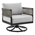 thumbnail image 1 of Afuera Living Modern Aluminum Outdoor Swivel Rocking Chair in Black, 1 of 9