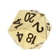 thumbnail image 2 of Dados D20 Veinte caras 22 mm 0.87 pulgadas Números poliédricos que n en la oscuridad Dorado perfke D20 Dados poliédricos, 2 of 7