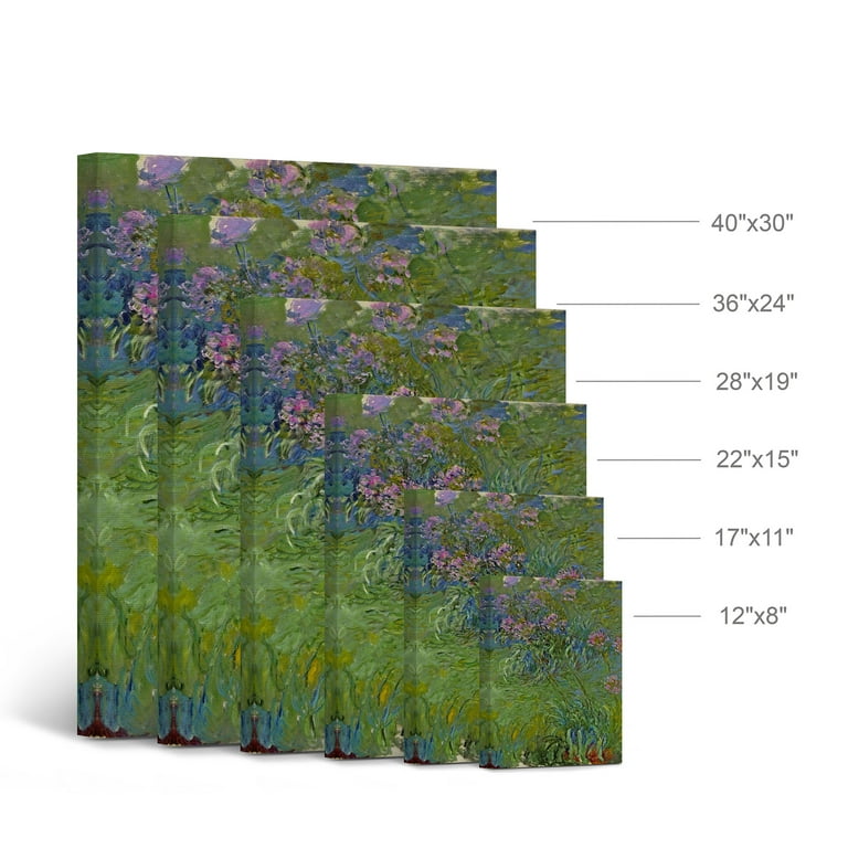 ARTCANVAS Agapanthus Flowers by Claude Monet Canvas Art Print authentic