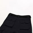 thumbnail image 6 of Pxiakgy cargo pants for men Men's Fashion Loose Large Cotton Shorts Men's Multi Pocket Casual Street Capris cargo pants men mens cargo shorts Black + 29, 6 of 8