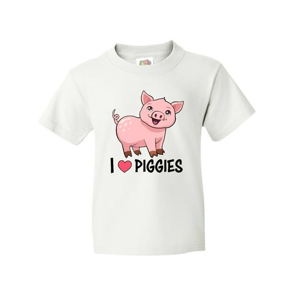 Inktastic I Love Piggies- Cute Pig Youth T-Shirt