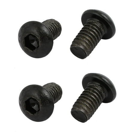 

10.9 Grade M6x10mm Round Head Inner Hex Socket Left Hand Thread Bolt 4pcs