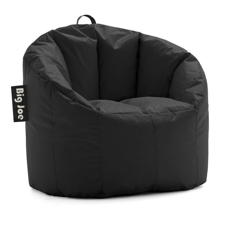 Big Joe Milano Bean Bag Chair Black Smartmax Durable Polyester