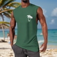 thumbnail image 2 of Men's Summer Coconut Pattern Shoulder Vest - Breathable Comfortable, Polyester Spandex, Work Vacation Daily, 2 of 5