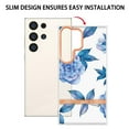 thumbnail image 2 of Allytechgroup Galaxy S24 Ultra Case, 2024 Trendy Floral Series TPU Slim Back Cover Shell Shockproof Anti-Scratch Phone Case for Samsung Galaxy S24 Ultra, Blue Peony, 2 of 5