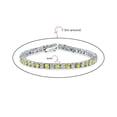 thumbnail image 3 of Bling Jewelry Womens Yellow CZ Tennis Bracelet 12 CTW Canary Cubic Zirconia Solitaire Bracelet Rhodium Plated 7.5 Inch, 3 of 6