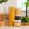 thumbnail image 3 of Libbey Stacking Cylinder Assorted Storage Jars, Stackable Glass Jars Set of 4, Airtight Plastic Lids, Dishwasher Safe Food Jars for Storing Dry Goods, 3 of 6