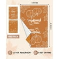 thumbnail image 5 of Fall Kitchen Towels Set of 2 - Fall Kitchen Dish Towels 18x26 Inches Decorative Autumn Themed Towel for Thanksgiving Harvest, Absorbent Hand Towel with Hanging Loop, Straw Pumpkin, 5 of 6