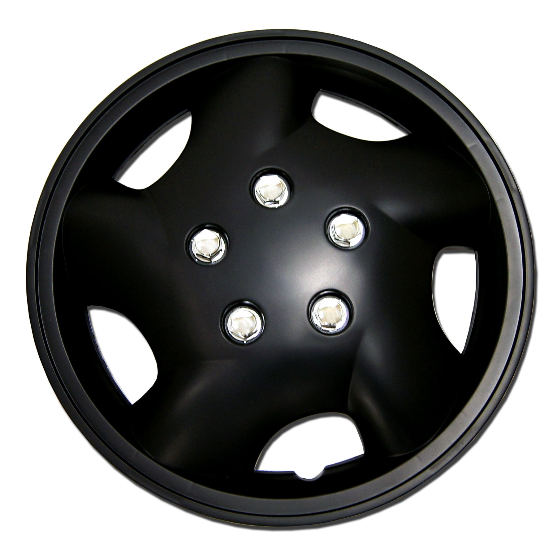 Set of 4 Matte Black SnapOn Hubcaps 14" WC14852B Hub Caps Wheel