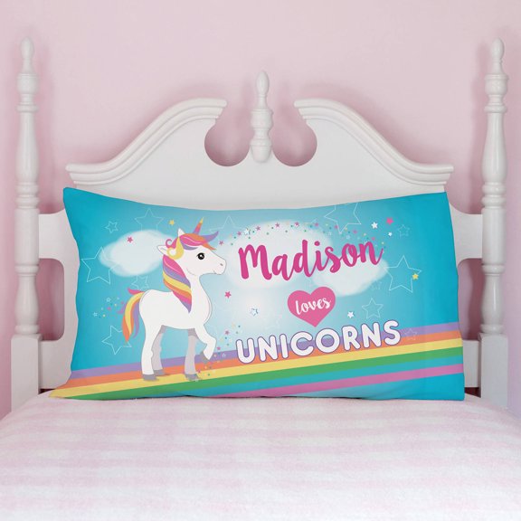 Personalized pillowcases for kids - unicorn, sports, owl or fire truck