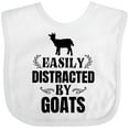 thumbnail image 3 of Inktastic Easily Distracted by Goats Boys or Girls Baby Bib, 3 of 4