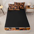 thumbnail image 4 of Homewish Kid Flower Capybara Zipper Full Size Comforter Sets with Fitted Sheet and 2 Pillowcases, Galaxy Stars Zipper Bedding Set, Black Brown, Black Reversible, 4 Pieces, 4 of 6