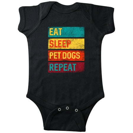

Inktastic Dog Lover Eat Sleep Pet Dogs Repeat Gift Baby Boy or Baby Girl Bodysuit
