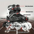 thumbnail image 4 of GAMBE Adjustable Size Inline Skates for Women Men, Light up Roller Skates (Black,L), 4 of 9