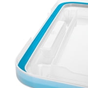 Sterilite Storage Box - Clear Plastic with Blue Latches - 12 Pack, 7.5 qt
