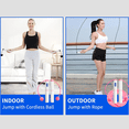 thumbnail image 4 of Cuerda de saltar inalámbrica ponderada para fitness, entrenamiento de cuerda de saltar sin cuerda para interiores para hombres y mujeres, 4 of 5