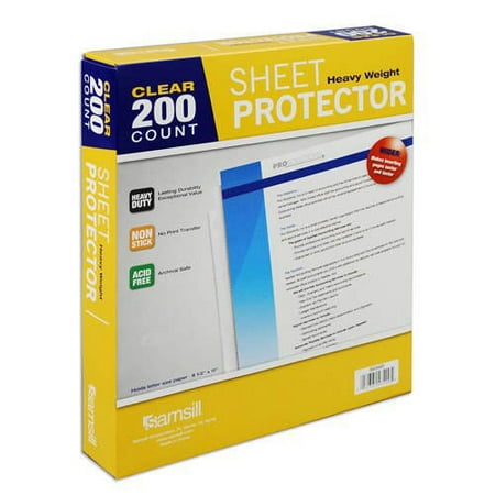 Photo 1 of 200/pk Samsill Clear Sheet Protector Heavy Weight