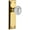 Lifetime Brass, variant on Grandeur Versailles Crystal Door Knob with Fifth Avenue Plate
