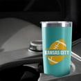 thumbnail image 5 of Kansas City Cup with Lids and Straws Insulated Stainless Steel Tumbler Travel Coffee Mug Football Gifts 20 Oz, 5 of 6