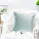 thumbnail image 5 of Funda de almohada sólida de terciopelo granular suave de 2 piezas, adecuada para sofá, dormitorio, coche, 16 x 16 pulgadas, 5 of 5