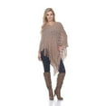 thumbnail image 4 of White Mark 634-03 Beige Frostine Poncho - One Size, 4 of 8