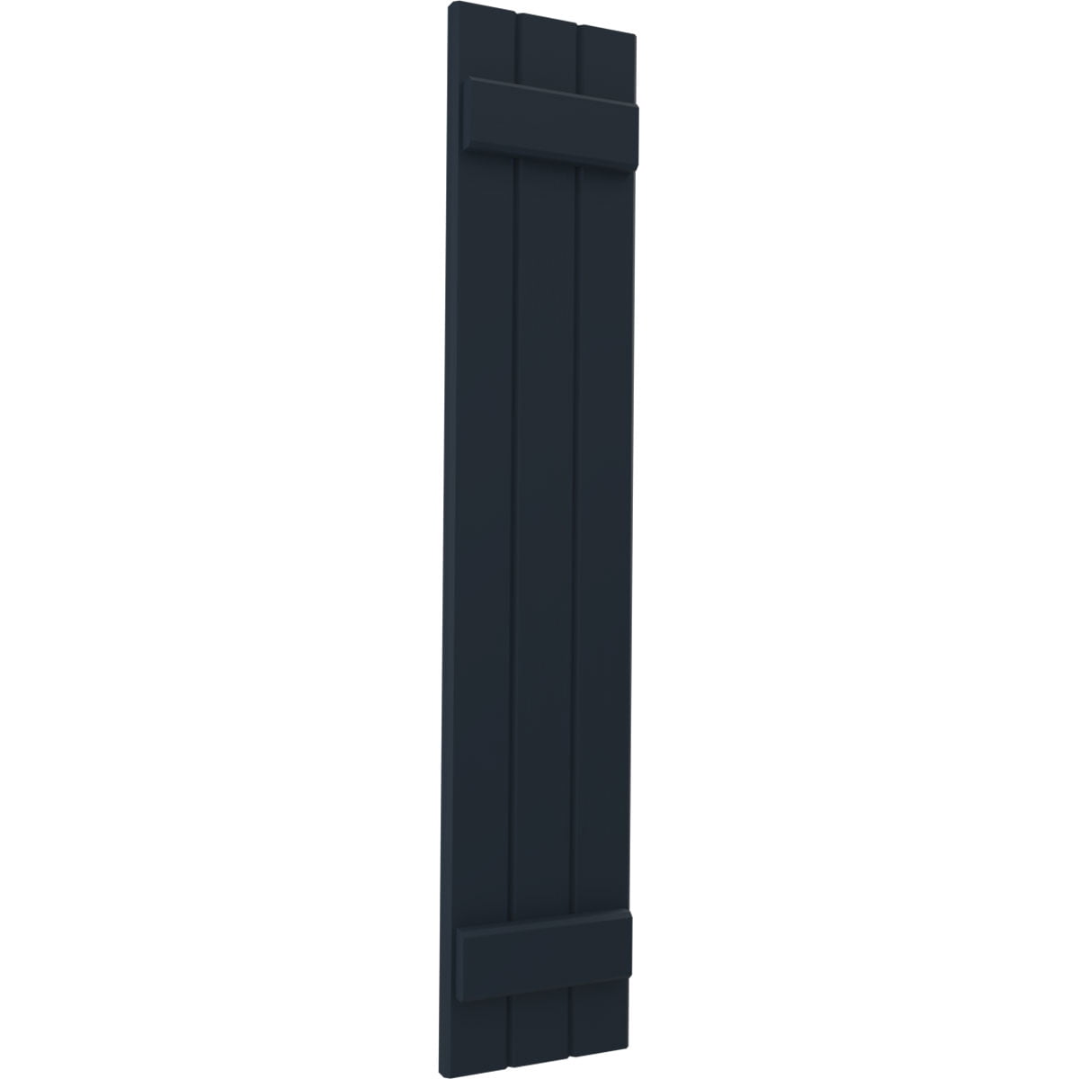 Ekena Millwork 10 1/2"W x 68"H Americraft Three Board (2 Batten) Exterior Real Wood Joined Board-n-Batten Shutters (Per Pair), Starless Night Blue