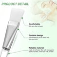 thumbnail image 4 of 5 Pieces Face-Mask Brush Facial Applicator Brushes Esthetician Brushes Tools with Clear Plastic Handle for Skin Care - white hair, 4 of 7