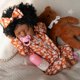 thumbnail image 1 of Muñeca Reborn Baby Doll Jirachi negra de cuerpo completo para niña de 18 pulgadas, 1 of 9