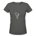 thumbnail image 4 of Faith Women'S V Neck T Shirts Deep Heather Xx-Large, 4 of 5