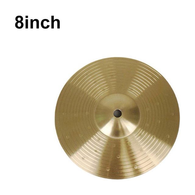 GLFILL Batterie 8/10/12/14/16 Pouces en Laiton Anti-Rouille Kit de Batterie Cymbale Hi-Hat Accessoires d'Instruments de Percussion 8 Pouces