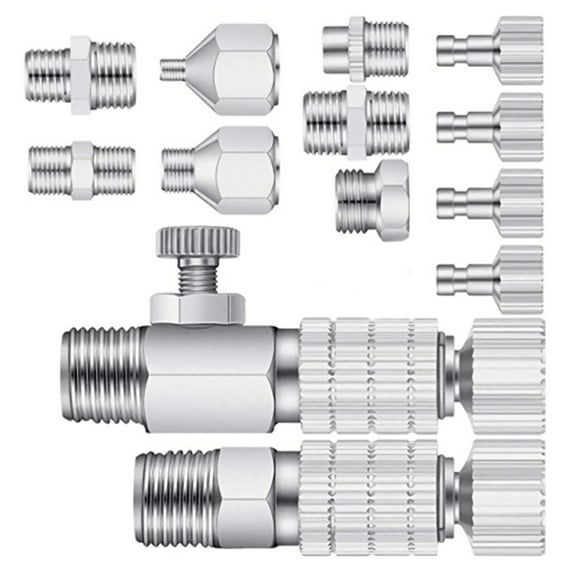 15Pcs Airbrush Adapter Kit Fitting Connector Set For Compressor Airbrush Air Hose TAPDRA Spare Part