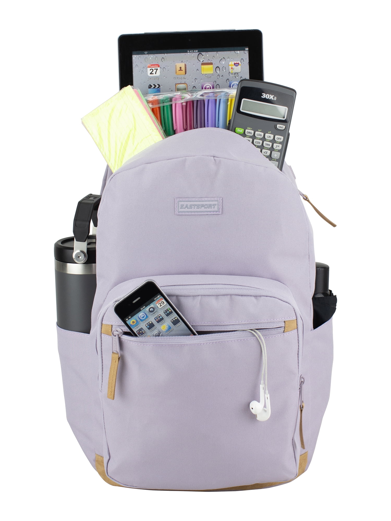 Eastsport Unisex 17" Backpack & Lunch Box 2-Piece Set, Thistle
