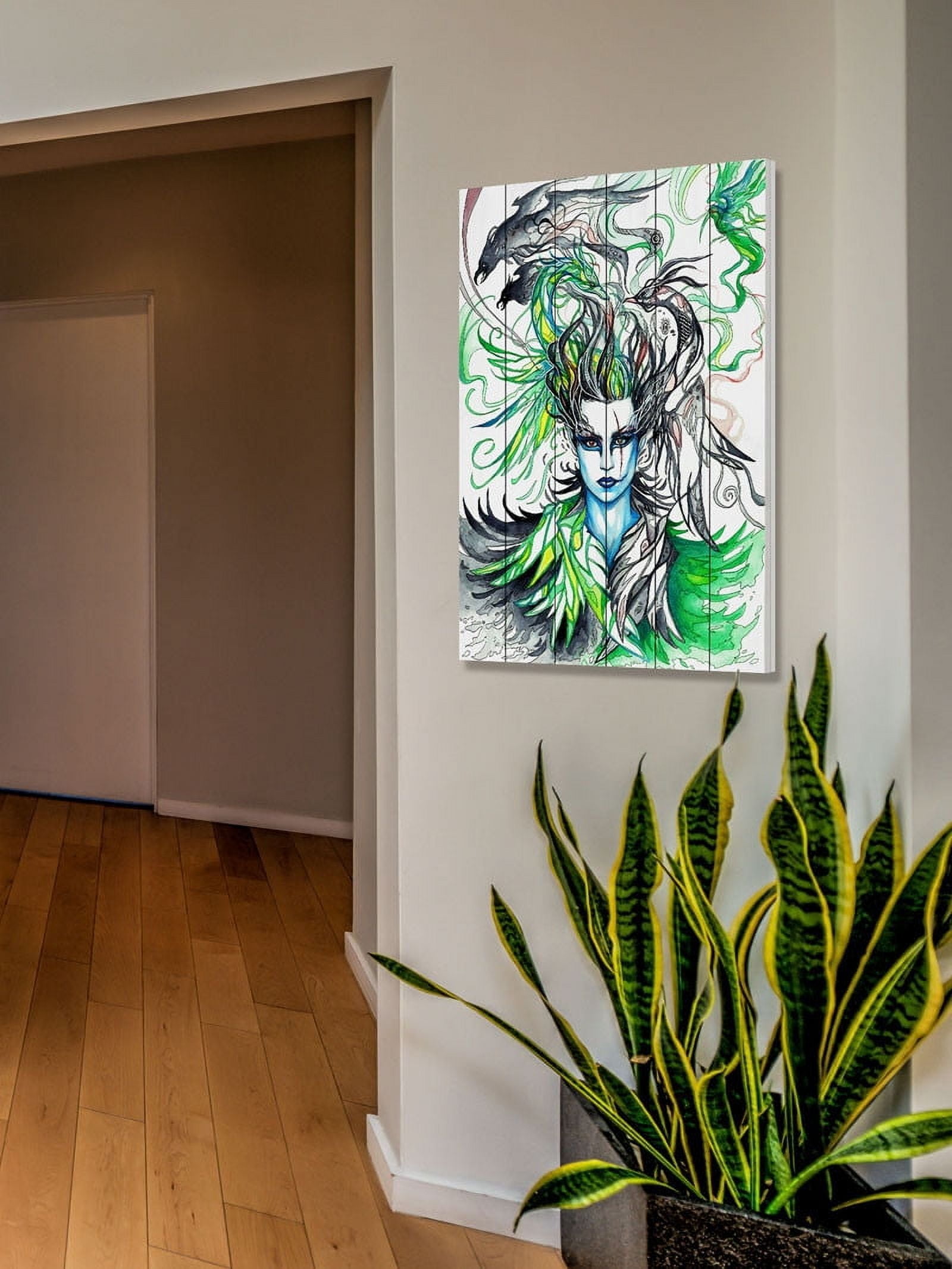 Marmont Hill "Dreams and Doubts" Painting Print on White Wood