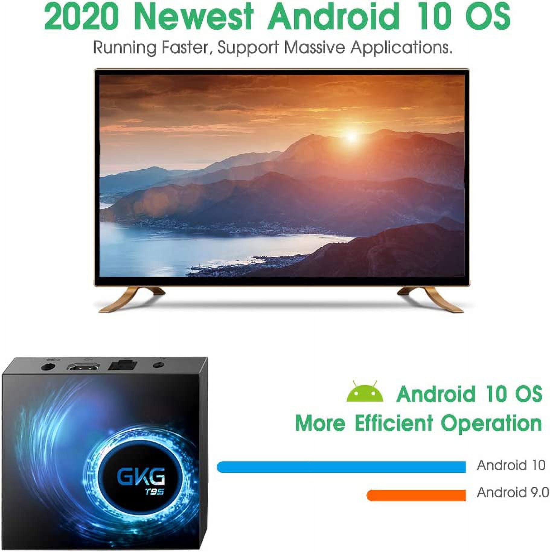 Caja de TV Android 10.0, T95 Android Box 4GB RAM 32GB ROM Allwinner H616  Quad-core Smart Android TV Box 64bit, soporte 2.4G/5.0G Dual WiFi 6K Utral  HD