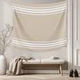 thumbnail image 5 of Beige Striped Large Tapestry for Bedroom Wall Hanging Tapestry,Farmhouse Luxurious White Stripes Modern Abstract Art Ceiling Backdrop Tapestries Poster Blanket Wall Decor for Living Room 86" x 104", 5 of 8