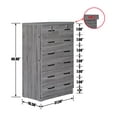 thumbnail image 2 of Home Furniture Cindy 7 Drawer Chest Wooden Dresser with Lock - Gray, 2 of 7