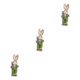 thumbnail image 2 of Monstrate Straw Rabbit Easter Farmer Bunny Figure w/Carrot for Wedding Party Decor Type1, 2 of 6