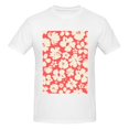 thumbnail image 4 of Bingfone Beige Flowers Men'S Loose Fit Short-Sleeve Pocket T-Shirt, 4 of 7
