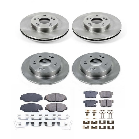 Ultimate Brakes Front and Rear Ceramic Brake Pad and Rotor Kit with Hardware WM81368