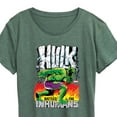 thumbnail image 3 of Marvel Hulk - Battles The Inhumans - Women's Short Sleeve Graphic T-Shirt, 3 of 5