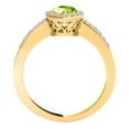thumbnail image 2 of Aonejewelry 1.40 Ct. Ttw Diamond and Pear Shaped Peridot Ring in 10K Yellow Gold, 2 of 4
