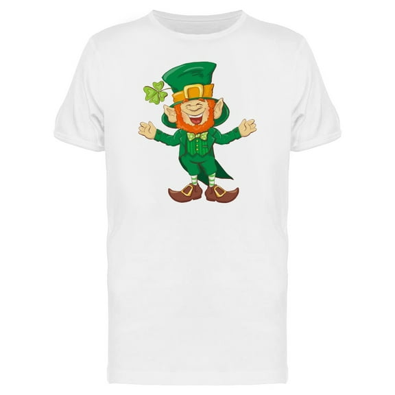 Laughing Leprechaun Doodle T-Shirt Men -Image by Shutterstock, Male XX-Large