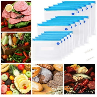 5Pcs Vacuum Sealer Bags Food Grade Large Capacity PE Meat Vegetable Storage  Sealer Bags with Air Valves Kitchen Supplies 