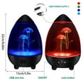 thumbnail image 4 of CNKOO LED Jellyfish Lamp Mute Jellyfish Night Light with 2 Swimming Jellyfish USB Charging Egg Shape Desktop Aquarium Mood Light with Remote Control Fantasy RGB Color Table Decor Reusable, 4 of 9