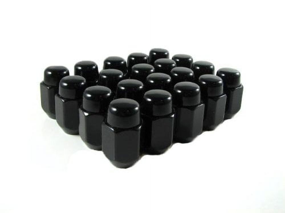 White Knight 953806BK Black Chrome M12 x 1.25 Spline Lug Nut, 20