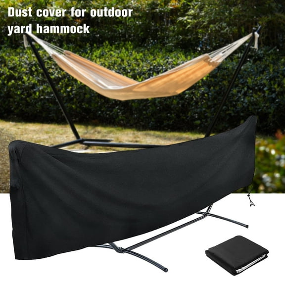 OPTUTUS Outdoor Hammock Cover 122 x 7 x 32 inch – Waterproof Heavy Duty Hammock Stand Cover, Fits Curved and Straight Frame Hammocks