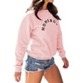 thumbnail image 3 of Auburet Womens Graphic Shirt Crew Neck Solid Color Long Sleeve Casual Loose Letter Pullover Tops, 3 of 4