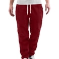 thumbnail image 3 of Charmgo Mens Sweatpants Clearance, Men's Casual Solid Basic Active Fleece Elastic Waist Sports Pants Cargo Pants for Men Joggers for Men Red M, 3 of 8