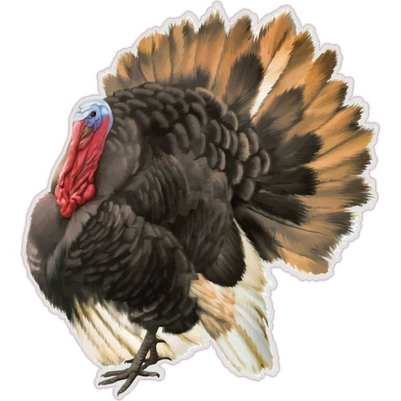 StickerTalk Realistic Turkey Sticker, 4.5 inches x 5 inches